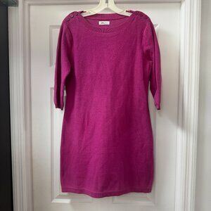 Calvin Klein vintage magenta boat neck half sleeve cotton blend dress Medium